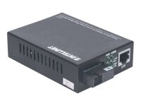 INTELLINET Gigabit Ethernet WDM bidirektionaler Single Mode Medienkonverter 10/100/1000Base-TX auf 1000Base-LX (SC)