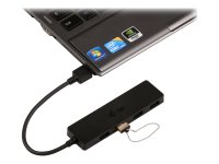 I-TEC USB 3.0 Slim Passive HUB 4 Port ohne Netzteil,  ideal fuer Notebook Ultrabook Tablet PC Unterstuetzt Win und Mac OS Schwarz