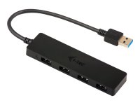 I-TEC USB 3.0 Slim Passive HUB 4 Port ohne Netzteil,  ideal fuer Notebook Ultrabook Tablet PC Unterstuetzt Win und Mac OS Schwarz