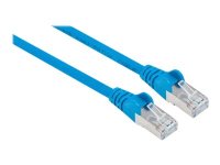 INTELLINET Netzwerkkabel Cat6 S/FTP CU LS0H 0,5 m Blau RJ-45 Stecker / RJ-45 Stecker Vergoldete Kontakte