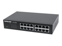 INTELLINET 16-Port Gigabit Ethernet Switch RJ45 10/100/1000 Mbps Desktop 19 zoll Rackmount