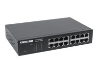 INTELLINET 16-Port Gigabit Ethernet Switch RJ45 10/100/1000 Mbps Desktop 19 zoll Rackmount