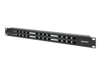 INTELLINET Cat5e PoE-Patchpanel 12-Port Midspanloesung 12 Ports fuer Dateneingang und 12 Ports fuer Datenausgang und Stromausgang