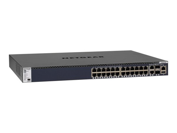 NETGEAR M4300-28G Stackable Managed Switch mit 24x1G and 4x10G incl. 2x10GBASE-T und 2xSFP+ Layer 3 GSM4328S