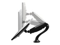 NEOMOUNTS D500BLACK DeskMount 10-30inch max 6kg VESA75-100 Grommet/Clamp FullMotion Gasspring Height 8-41