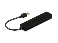 I-TEC USB 3.0 Slim HUB 3 Port mit Gigabit Ethernet...