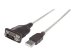 MANHATTAN USB RS232 Seriell Konverter Verbindet ein serielles Geraet mit dem USB Port Prolific PL-2303HXD-Chipsatz 0,45 m Polybag