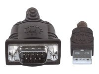 MANHATTAN USB RS232 Seriell Konverter Verbindet ein serielles Geraet mit dem USB Port FTDI FT232RL-Chipsatz 0,45 m Polybag