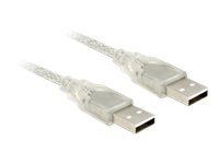 DELOCK Kabel USB 2.0 Typ-A Stecker > USB 2.0 Typ-A Stecker 0,5 m transparent