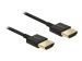 DELOCK Kabel High Speed HDMI mit Ethernet - HDMI-A Stecker > HDMI-A Stecker 3D 4K 0,5 m Slim Premium