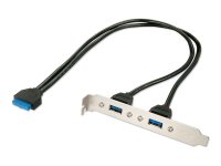 LINDY USB 3.0 Slotblech-Adapter. 2xUSB 3.0 Typ A an 20...