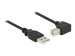 DELOCK Kabel USB 2.0 A Stecker > USB 2.0 B Stecker 90 G gewinkelt unten 0,5 m schwarz