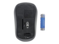 MANHATTAN Success Wireless Maus USB optisch drei Tasten plus Mausrad 1000 dpi schwarz blau