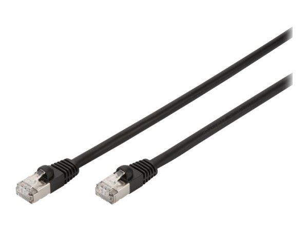 DIGITUS CAT6 S/FTP Outdoor-Patchkabel AWG 27/7 2xRJ45 UV beständig -30 C bis zu +80 C schwarz 2m