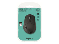 LOGITECH M720 Triathlon Mouse right-handed optical 7 buttons wireless Bluetooth 2.4 GHz USB wireless receiver