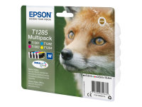 EPSON 2LB T1285 ink cartridge black and tri-colour standard capacity 5.9ml and 3 x 3.5ml 4-pack blister without alarm