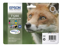 EPSON 2LB T1285 ink cartridge black and tri-colour standard capacity 5.9ml and 3 x 3.5ml 4-pack blister without alarm