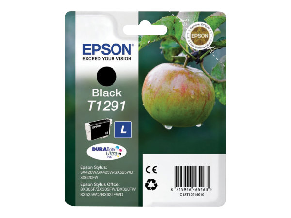 EPSON 6LB T1291 ink cartridge black high capacity 11.2ml 1-pack blister without alarm