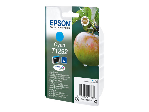 EPSON 1LB T1292 ink cartridge cyan high capacity 7ml 1-pack blister without alarm