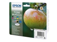 EPSON 2LB T1295 ink cartridge black and tri-colour high capacity 11.2ml and 3 x 7ml 4-pack blister without alarm