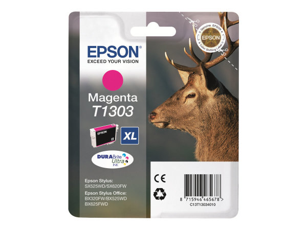 EPSON 1LB T1303 ink cartridge magenta extra high capacity 10.1ml 1-pack blister without alarm - DURABrite Ultra Ink