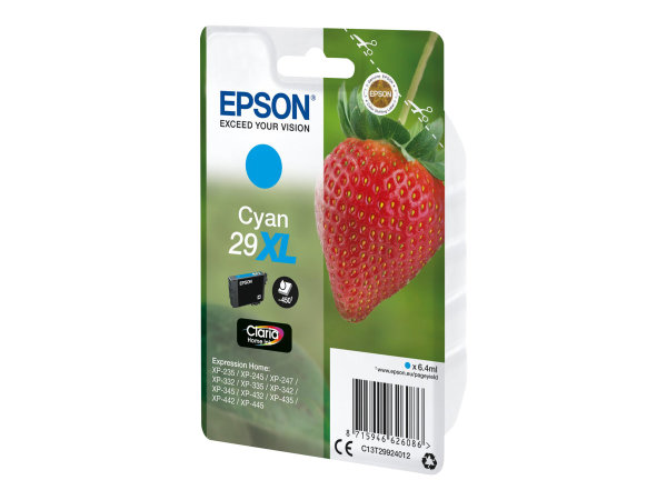 EPSON 1LB Singlepack Cyan 29XL Claria Home Ink