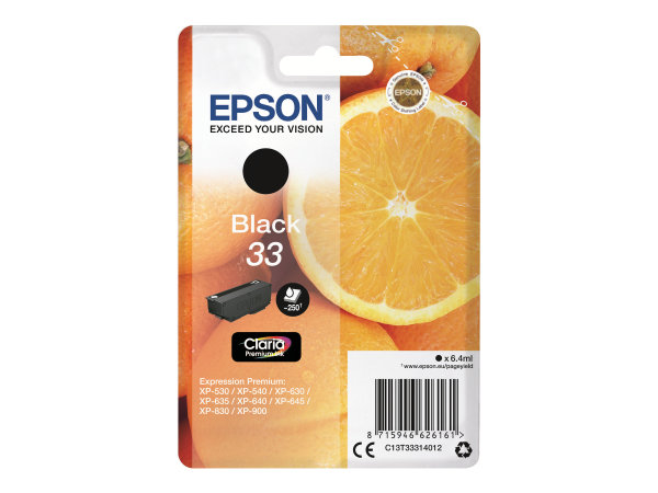 EPSON 4LB Singlepack Black 33 Claria Premium Ink