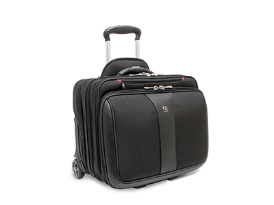 WENGER Patriot 2teiliges Buniness-Set 43,2cm 17Zoll Trolley schwarz - mit passendem Notebookkoffer 39cm 15,4Zoll