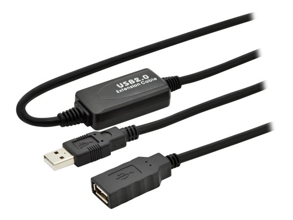 DIGITUS USB 2.0 Repeater Extension Active Kabel A/M nach A/F Länge 10m