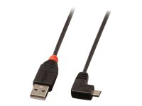 LINDY USB 2.0 Kabel Typ A/Micro-B 90 Grad gewinkelt 1m