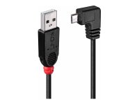 LINDY USB 2.0 Kabel Typ A/Micro-B 90 Grad gewinkelt 1m