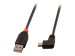 LINDY USB 2.0 Typ A/Mini-B 90 Grad 1m Mini-B Stecker rechts gewinkelt