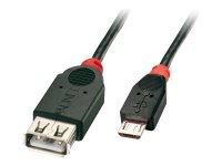 LINDY USB 2.0 Kabel Typ Micro-B / A OTG 0,5m Micro-B...