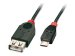 LINDY USB 2.0 Kabel Typ Micro-B / A OTG 0,5m Micro-B Stecker an A Kupplung