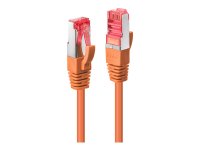 LINDY Cat.6 S/FTP Kabel, orange, 0,3m Patchkabel