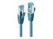 LINDY Cat.6A S/FTP PIMF LSOH, blau, 0,5m Patchkabel