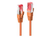 LINDY Cat.6 S/FTP Kabel, orange, 0,5m Patchkabel