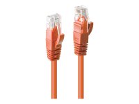 LINDY Cat.6 U/UTP Kabel, orange, 1m