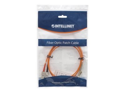 INTELLINET LWL Kabel LC/SC OM1 1m orange 62,5/125um Duplex Multimode