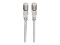 INTELLINET Netzwerkkabel Cat6A S/FTP CU LS0H 7,5m Grau RJ-45 Stecker / RJ-45 Stecker Vergoldete Kontakte