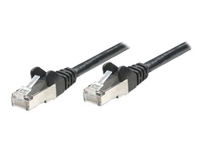 INTELLINET Netzwerkkabel Cat5e SF/UTP CCA Cat5e kompatibel 10m Schwarz RJ-45 Stecker / RJ-45 Stecker