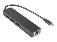 I-TEC USB C Slim HUB 3 Port mit Gigabit Ethernet Adapter ideal fuer New Macbook Macbook Pro 2016 usw. kompatible mit Thunderbolt 3