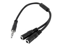 STARTECH.COM 3,5mm Klinke Audio Y-Kabel - 4 pol. auf 3 pol. Headset Adapter fur Headsets mit Kopfhörer / Microphone Stecker - St/