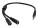 STARTECH.COM 3,5mm Klinke Audio Y-Kabel - 4 pol. auf 3 pol. Headset Adapter fur Headsets mit Kopfhörer / Microphone Stecker - St/