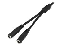 STARTECH.COM Slim Stereo Splitter Cable - 3.5mm Male to 2x 3.5mm Female