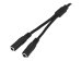 STARTECH.COM Slim Stereo Splitter Cable - 3.5mm Male to 2x 3.5mm Female