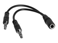 STARTECH.COM 3,5mm Audio Klinke Y Kabel - Headset Splitter - 1 x 3,5mm Buchse 2 x 3,5mm Stecker