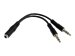 STARTECH.COM 3,5mm Audio Klinke Y Kabel - Headset Splitter - 1 x 3,5mm Buchse 2 x 3,5mm Stecker