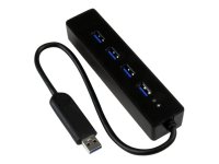 STARTECH.COM 4 Port Portable SuperSpeed USB 3.0 Hub with Built-in Cable