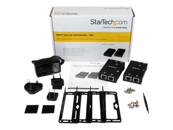 STARTECH.COM HDMI über Cat5 Video Extender mit Power over Cable (PoC) bis zu 50m